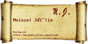 Meiszel Júlia névjegykártya
